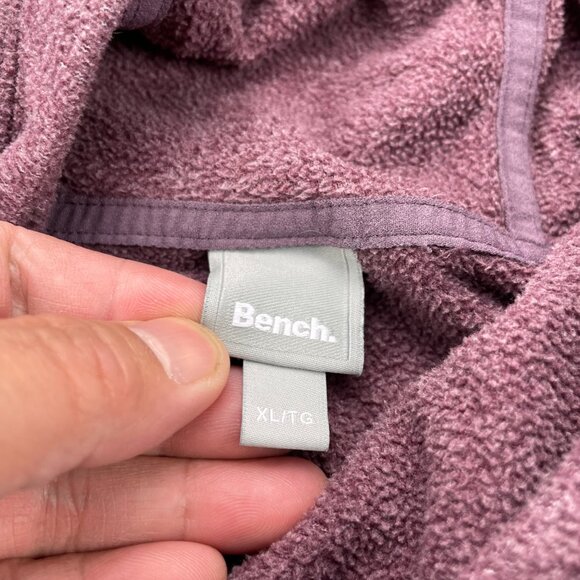 Bench Fleece Hoodie Sweater Women Size Extra Large XL Burgundy Activewear Sporty - Picture 5 of 9